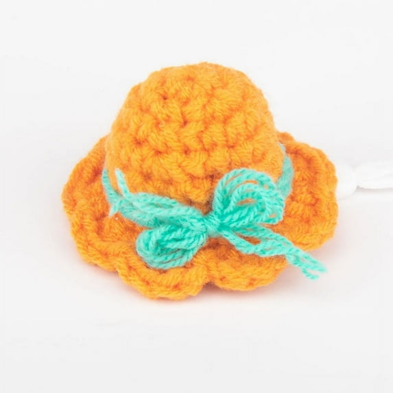 Mini Hamster Hat Hand Knitted Small Animals Hat with Adjustable Strap Frog Bunny Rainbow Carrot Mini Hat Tiny Cute Pet Hat for Small Animals Holiday Party Clothes Costume Accessories Photo Props