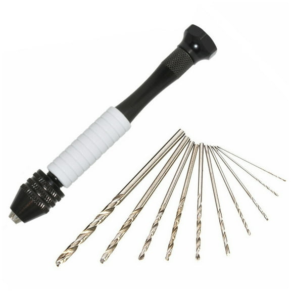 Mini Hand Drill Set Gift for Craft Lovers for Make Necklace Pendant Earring Bracelet Aluminum Alloy Hand Twist Drill