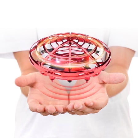 Mini Hand Control Helicopter Toys, 360° Hand Operated RC UFO Flying Toy Sensory Flying Drone for kids Adults, ABS