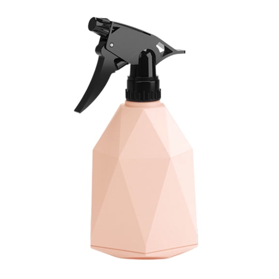 Mini Hand Press Watering Can for Small Plants Plastic Spray Bottle with Fine Atomization Energy-Saving and Anti-Skid Garden Watering Pot for Home and Office Use (20.3Oz Pink)