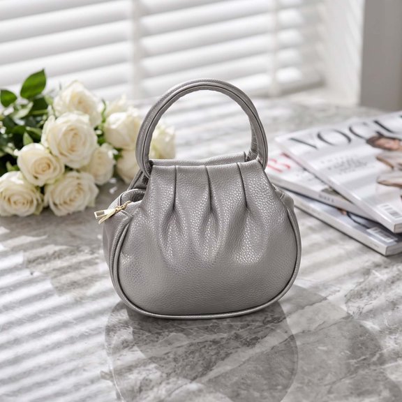 Mini Handbag for Women, Multi Functional Wallet Crossbody Bag with Removable Shoulder Strap for Cell Phone and Cards Storage, Casual Faux Leather Top Handle Purse for Commute Shopping Party