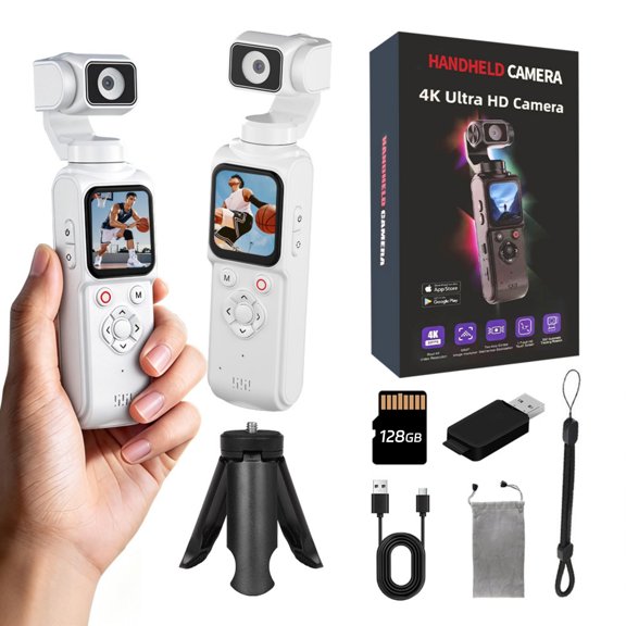 Mini Handheld Action Camera 1.7 Inch Touch Screen Auto Face Tracking WiFi Portable Video Recorder