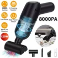 thumbnail image 1 of Mini Handheld Car Vacuum Cleaner Cordless W/Brushless Motor Keyboard Air Duster, 1 of 6
