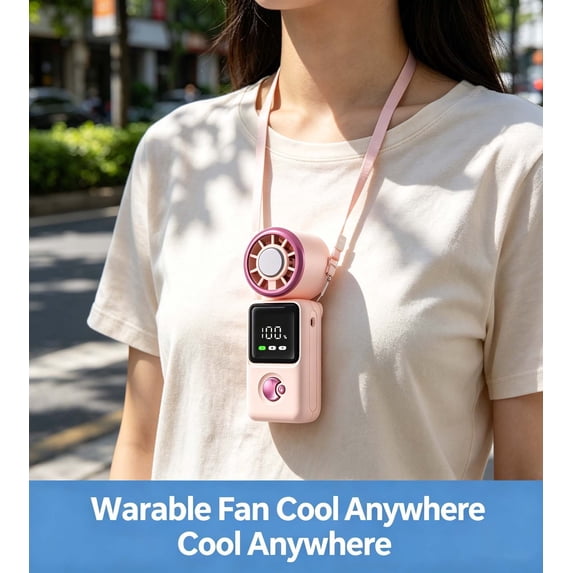 Mini Handheld Cooling Fan with Ice Compress, Portable Rechargeable Foldable Fan, High Speeds Personal Fan with Digital Display for Outdoor Travel