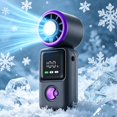 thumbnail image 1 of Mini Handheld Cooling Fan with Ice Compress, Portable Rechargeable Foldable Fan, High Speeds Personal Fan with Digital Display for Outdoor Travel, 1 of 7