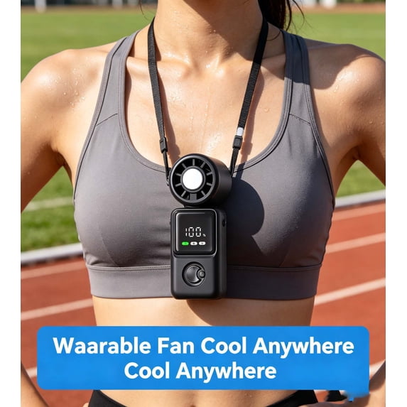 Mini Handheld Cooling Fan with Ice Compress, Portable Rechargeable Foldable Fan, High Speeds Personal Fan with Digital Display for Outdoor Travel