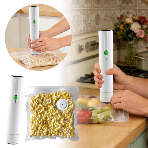 Mini Handheld Electric Vacuum Sealer Machine Household Handheld Mini Vacuum Sealer Food Preservation Compression Vacuum Sealer Portable Storage Vacuum Machine B - 19