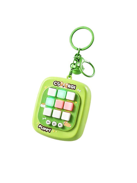 Mini Handheld Electronic Game Console, Portable Keychain Puzzle Game Device, Multi Mode Interactive Game Player, Adjustable Volume Leisure Gadget, Compact Travel Entertainment Toy