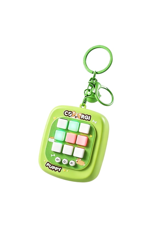 Mini Handheld Electronic Game Console, Portable Keychain Puzzle Game Device, Multi Mode Interactive Game Player, Adjustable Volume Leisure Gadget, Compact Travel Entertainment Toy