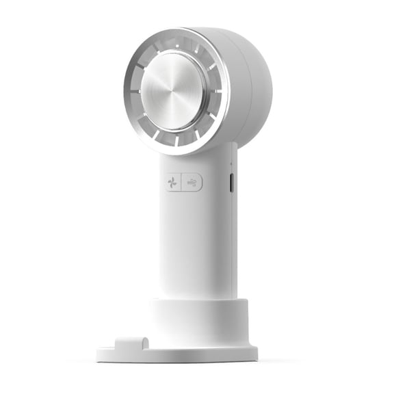 Mini Handheld Fan 3 Speed Adjustable Cold Compress Small Desk Cooling Face Fan USB C Recharging Battery Operated