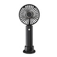 thumbnail image 1 of Mini Handheld Fan Bulk 3 Speed USB Electric Battery Operated Small Portable Pocket Fan with Data Cable and Mounting Base Quiet Summer Gift for Wedding Camping Travel, 1 of 7