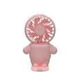 Mini Handheld Fan Personal Portable Fan 3 Speed Removable Base With 800mAh Recharging Battery