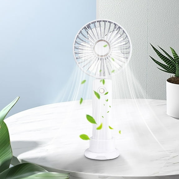 Mini Handheld Fan Personal Portable Fan,USB Rechargeable Small Hand Fan with Base,Desk Cooling Face Fan with Strong Wind for Home Camping Travel Office Outdoor Indoor
