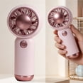 thumbnail image 1 of Mini Handheld Fan Portable Desktop USB Rechargeable Small Fan with Charging Cable, 3 Speeds, Compact Personal Fan for Outdoor Travel Office, Pink, 1 of 7