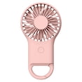 thumbnail image 1 of Mini Handheld Fan, Portable Personal Cooling Fan with Carabiner Clip, Rechargeable 3 Speed Buckle Hand Fan, Lightweight Pocket Size Hanging Buckle Fan, Battery Operated Small Hand Fan, Pink, 1 of 5