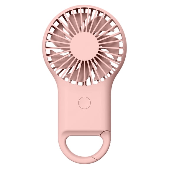 Mini Handheld Fan, Portable Personal Cooling Fan with Carabiner Clip, Rechargeable 3 Speed Buckle Hand Fan, Lightweight Pocket Size Hanging Buckle Fan, Battery Operated Small Hand Fan, Pink