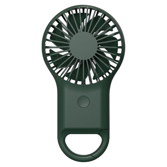 Mini Handheld Fan, Portable Personal Cooling Fan with Carabiner Clip, Rechargeable 3 Speed Buckle Hand Fan, Lightweight Pocket Size Hanging Buckle Fan, Battery Operated Small Hand Fan, Green
