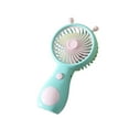 thumbnail image 1 of Mini Handheld Fan USB Rechargeable - Compact 5.7" Portable Cooling Fan for Travel Indoor Outdoor with Strong Airflow, Women Adults Gifts(Blue), 1 of 6