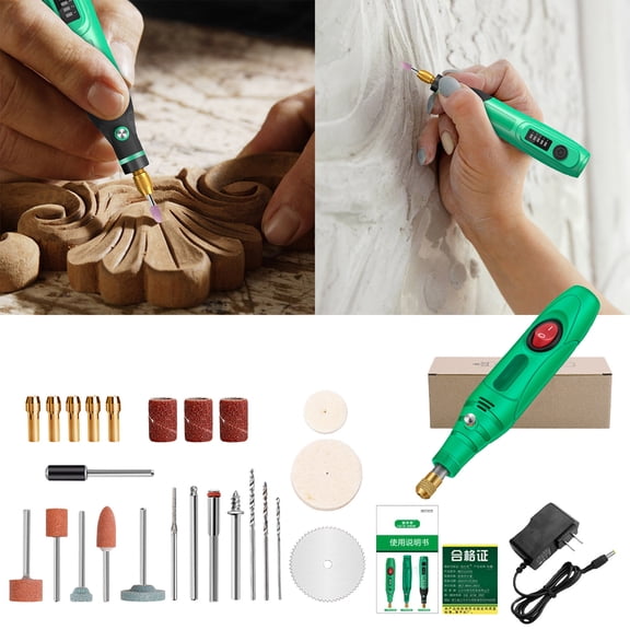 Mini Handheld Grinder Polishing Tool, Rvkxad Multifunctional Miniature Drill for Carving Grinding, Adjustable speedPortable Rotary Tool Kit for Household DIY Craft