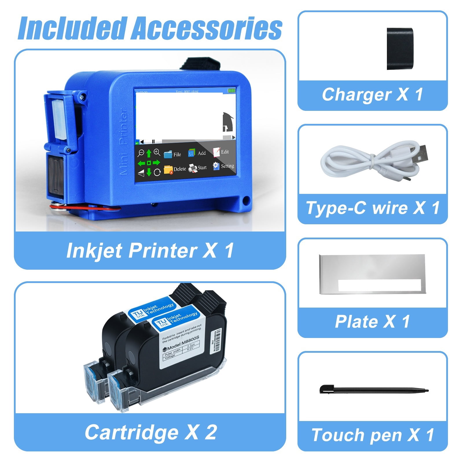 Mini Handheld Inkjet Printer With 12.7mm Nozzle For QR Barcode Batch ...