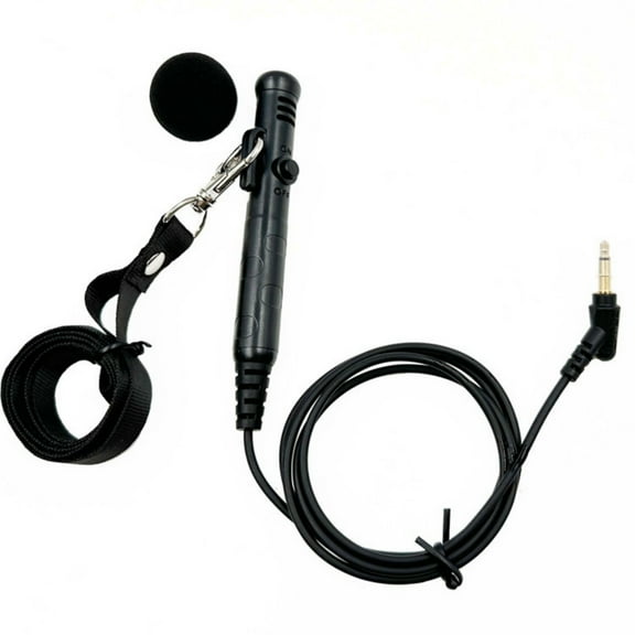 Mini Handheld Microphone With Silver Or Black Lanyard Option For Public Speaking And Tours Guide Neck Mic