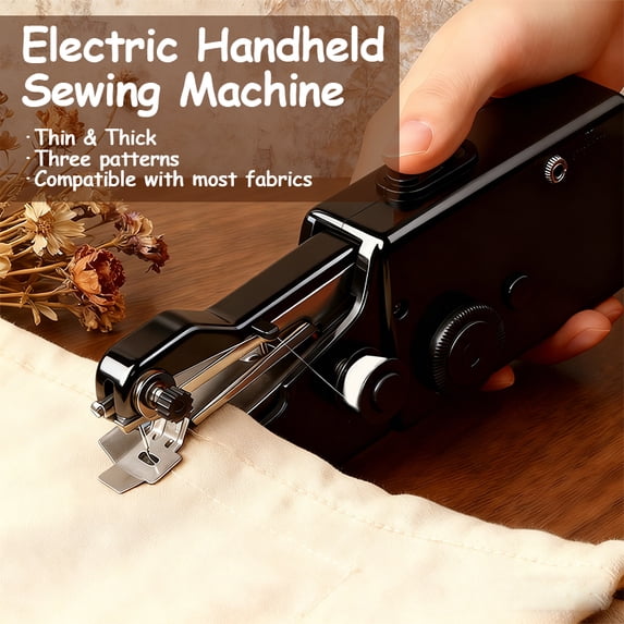 Mini Handheld Sewing Machine Portable Fast Stitching Tool for Clothes Curtain DIY Craft Home Travel Use