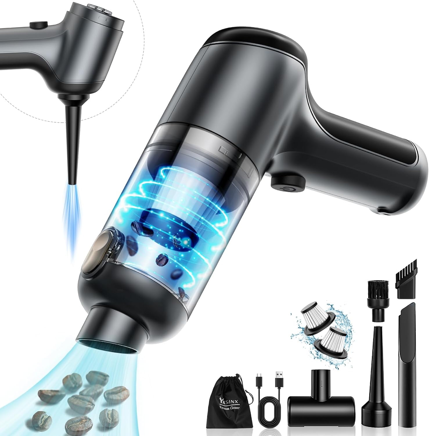 Mini Handheld Vacuum Cordless, Portable Car Vacuum Cleaner Rechargeable