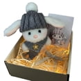 thumbnail image 1 of Mini Handmade Crochet Bunny Hug Doll, Rabbit Stuffed Animal with Inspirational Card for Women, Emotional Support Companion,Gray,15cm, 1 of 5