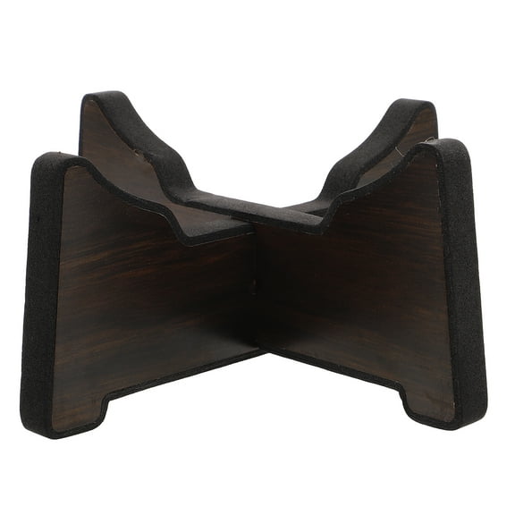 WEUVEB Wooden Drum Stand Brown 1Pack 7.27X7.27X3.34in