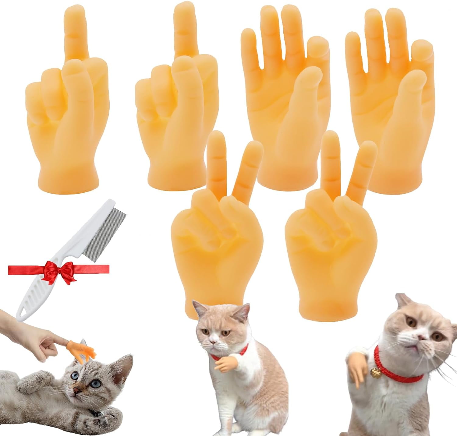 Mini Hands for Cats, Cat Mini Hands, Tiny Hands Finger Puppets, Flat ...