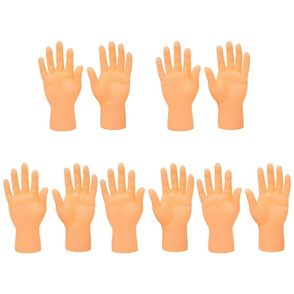 Mini Hands Gesture Finger Puppet Toy Funny Little Hand Model Puppets for Kids Pets Party Supplies Role for Play Game 4/1