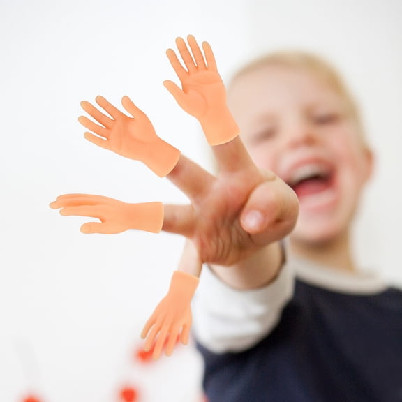 Mini Hands Tiny Tiny Hands Left & Right Hand Soft Touch PVC Plastic Hands Mini Finger Puppets Small Hands Model Toys for Parties Music Festivals Bar Nights