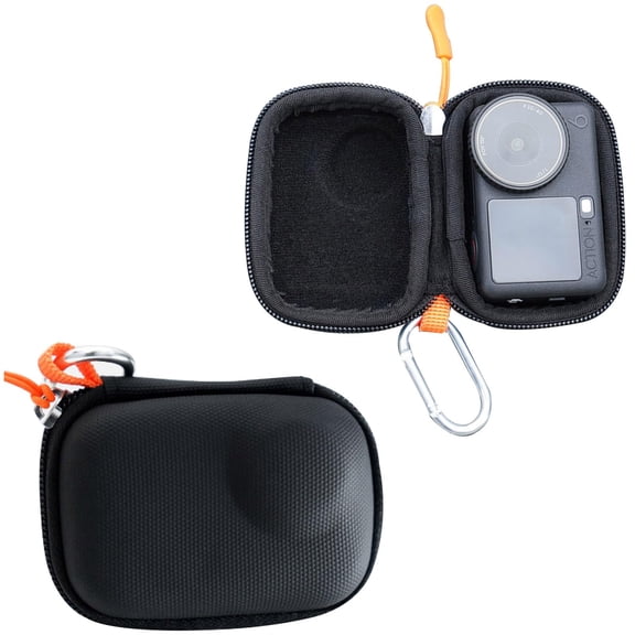 Mini Hard Shell Carrying Case for DJI Osmo Action 6  Waterproof Shockproof Protective Travel Storage Bag with Carabiner Clip