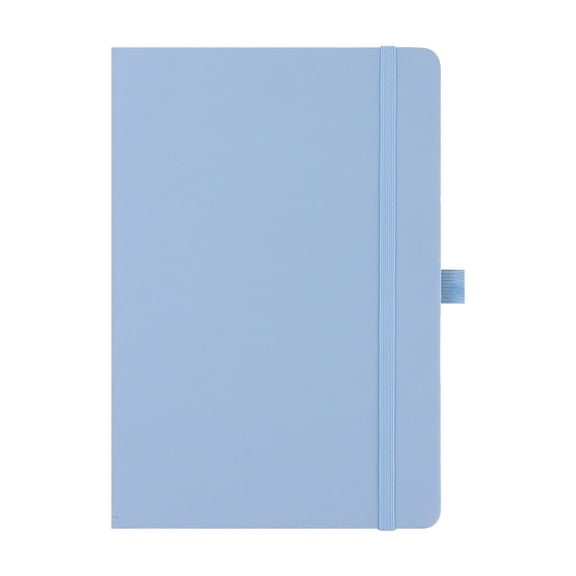 Mini Hardcover Journal Notebook, A6 PU Leather Pocket Memo Pad, Lined Writing Journal with Pen Holder, Compact Small Notebook, Thick Paper Journal for Daily Note Taking Writing Diary Record,Sky Blue