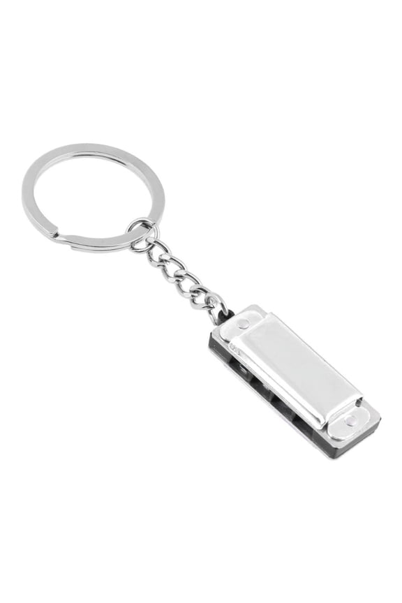 Mini Harmonica Keychain,Special 8 Tone 4 Holes Harmonica Keychain Harmonic Keyring Keys Holder Bag Pendant Musical toy