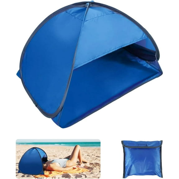 Mini Head Sun Shelter Tent, Portable Beach Tent with Canopy Shade,3-in-1 Tent - Sunshade/Cold Protection/Phone Holder, for Beach Sunbathing Windproof Sand Proof(wwx)