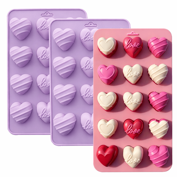 Mini Heart Candy Silicone Molds 15 ct