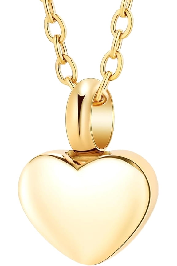 Mini Heart Cremation Urn Necklace for Ashes for Women Men Cremation Locket Jewelry with Keepsake Urn Memorial Ash Jewelry