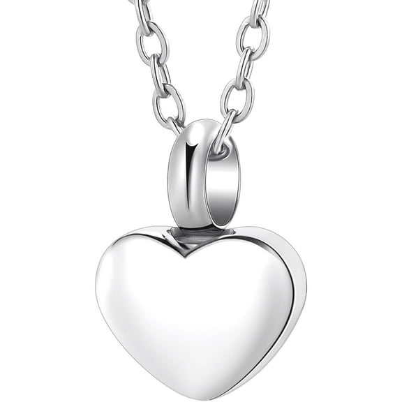 Mini Heart Cremation Urn Necklace for Ashes for Women Men Cremation Locket Jewelry with Keepsake Urn Memorial Ash Jewelry