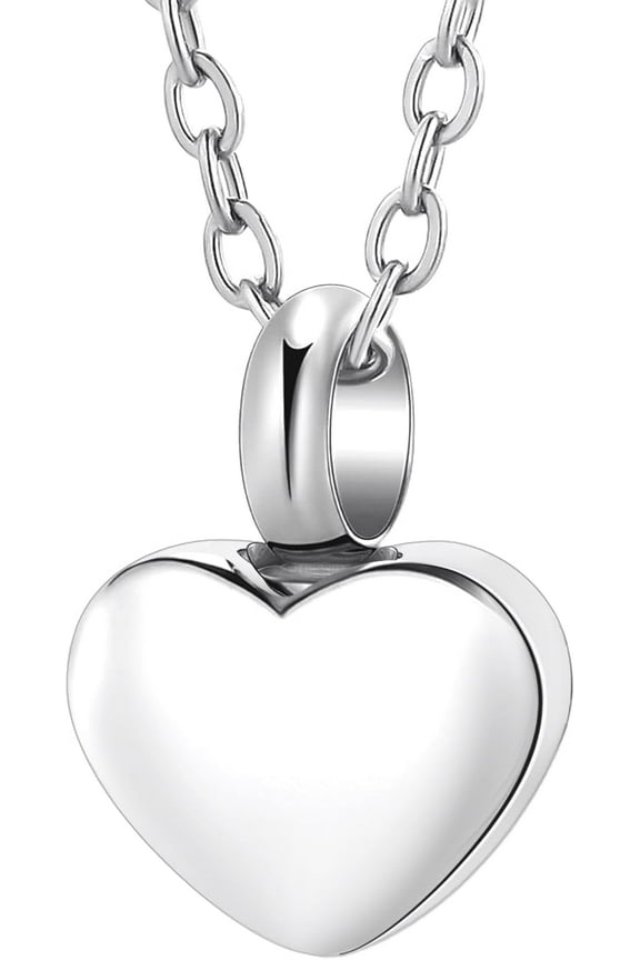 Mini Heart Cremation Urn Necklace for Ashes for Women Men Cremation Locket Jewelry with Keepsake Urn Memorial Ash Jewelry