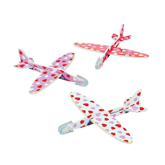 Mini Heart Print Gliders (4Dz) - Party Favors - 48 Pieces