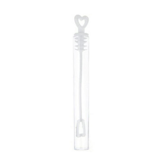 Mini Heart Shape Blow Wand Bubble Tube For Wedding Table Decoration Kids Toys Party Bag Fillers