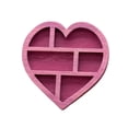 thumbnail image 1 of Mini Heart Shaped Wooden Desktop Organizer Decorative Storage Shelf for Home, 1 of 6