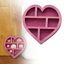 Mini Heart Shaped Wooden Desktop Organizer for Stylish Indoor Decoration and Efficient Storage Solutions