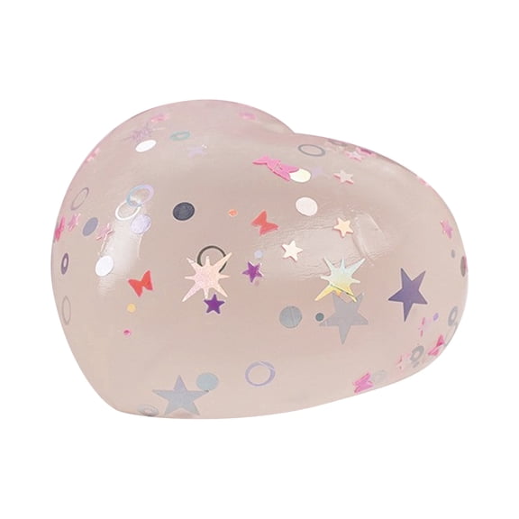 Mini Heart Squishies Fidget - Glitter Candy-Like Sensory Stress Relief Squeeze Gifts, Cute Pocket Decompression.