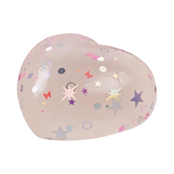 Mini Heart Squishy Fidget - Glitter Candy-Like Sensory Stress Relief Squeeze Gifts, Cute Pocket Decompression.