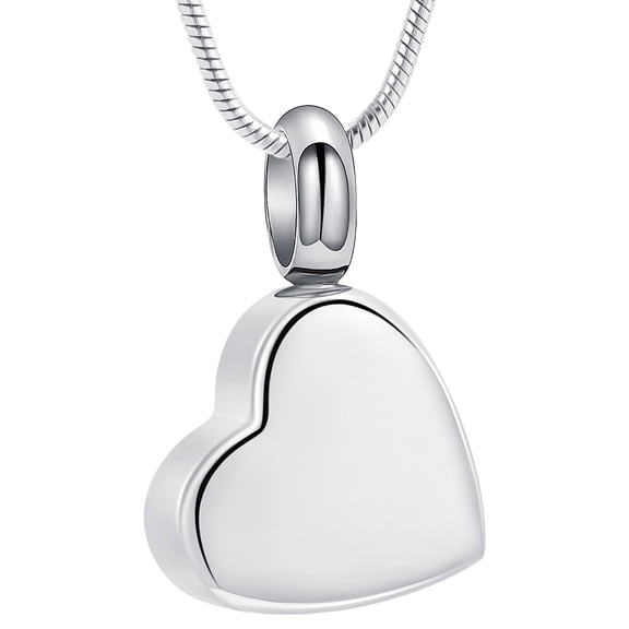 Mini Heart Urn Necklace for Ashes for Women Men Stainless Steel Cremation Jewelry Memorial Keepsake Pendant for Ash Holder