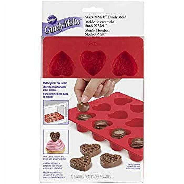 Boao 40-Cavity Heart Silicone Molds Valentines Day Mini Heart Shaped Molds, 0.24 oz Non Stick Chocolate Molds for Baking Pudding, 4 Pack, Cake