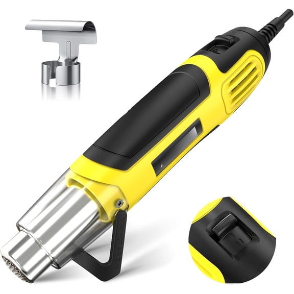 Mini Heat , 500W 2-Temp 662?F-932?F (350?C-500?C) Heat Hot Air with 5.9Ft Cord & Reflector Nozzle for Crafting, Vinyl Wrap, Embossing, Shrink Tubing/Wrapping, Epoxy