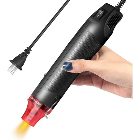 01WIDE Mini Heat Gun, 300W Handheld Hot Air Gun for DIY Craft Embossing, Shrink Wrapping PVC, Drying Paint, Clay, Rubber Stamp Heat Tools, Electric Phone Repair Tool